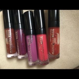 NEVER USED 5 Bare Minerals Lip Glosses